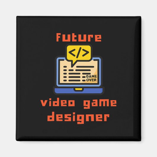 Future Video Game Designer Programmer Coder  Magneet (Voorkant)