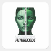 FUTURECODE  VIERKANTE STICKER (Voorkant)