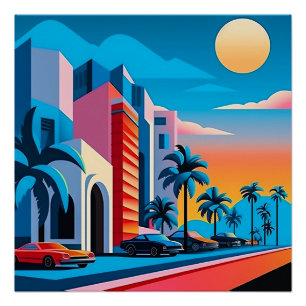 Futurisme Stad Perfect Poster