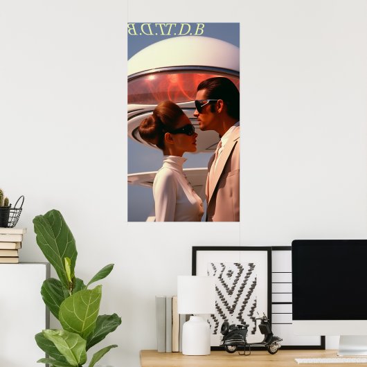 Futurisme tropical Sud Floride - Poster BDTDB (Bureau à domicile)