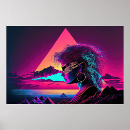 Futurisme van de vrouw: De Mallische Muse Poster