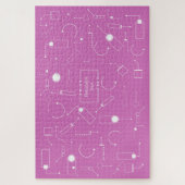 Futurist Pattern: Violet (white text) 006 Legpuzzel (Verticaal)