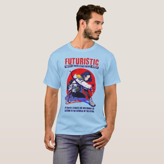 Futuriste | Conception de l'Anime | T-shirt décont (Devant entier)