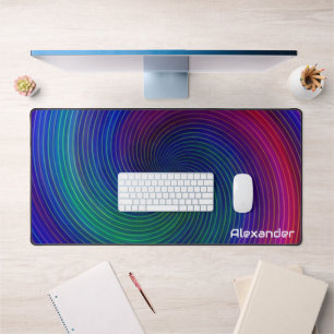 Futuriste Sci Fi Neon Swirls Nom Personnalisé Jeu