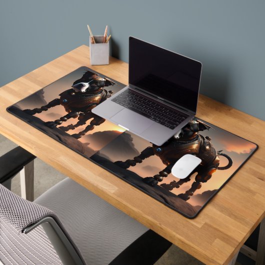 Futuriste Staffordshire Terrier Robot, Mat de bure (Bureau 2)