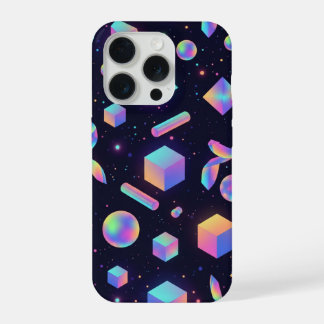 Futuristic 3D Holographic Geometric Phone Case iPhone 15 Pro Hoesje