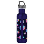 Futuristic 3D Holographic Space Water Bottle Waterfles (Achterkant)