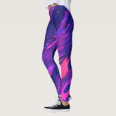 🎨 Futuristic Abstract Purple & Blue Pattern - Bol Leggings (Links)