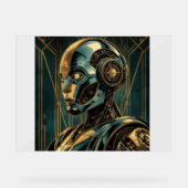 Futuristic Android Art Print | Retro Art Deco Cybe (Recto)