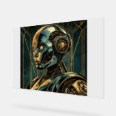 Futuristic Android Art Print | Retro Art Deco Cybe (Angle)