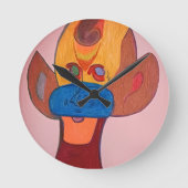 Futuristic Animal Art Wall Clock Ronde Klok (Voorkant)