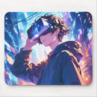 Futuristic Boy With VR - Anime Mouse Pad Muismat