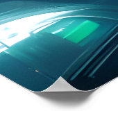 Futuristic City-Poster met digitale kunst #010 Poster (Hoek)