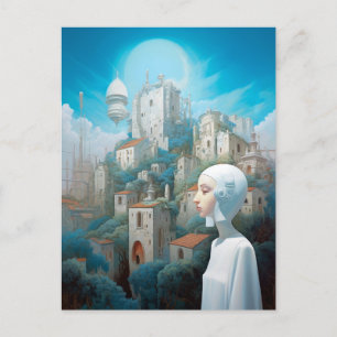 Futuristic City Science Fiction Art Briefkaart