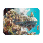 Futuristic City Science Fiction Art Magneet (Horizontaal)