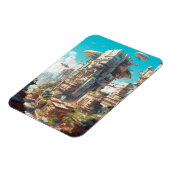 Futuristic City Science Fiction Art Magneet (Linkerzijde)