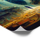 Futuristic City Science Fiction Art Poster (Hoek)