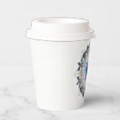 Futuristic Crystal Mandala – Geometric Tech Art Papieren Bekers (Rechts)