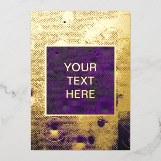 Futuristic Cyberpunk Grunge Texture Folie Uitnodiging (Voorkant)