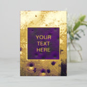 Futuristic Cyberpunk Grunge Texture Folie Uitnodiging (Staand Voorkant)