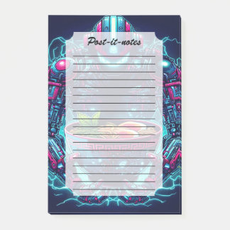 Futuristic Cyberpunk Robot Neon Food Ramen Post-it® Notes