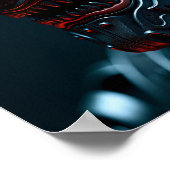 Futuristic Cyberpunk Samurai Warrior - Sci-Fi Mech Poster (Hoek)