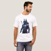 Futuristic Cyberpunk Warrior Sci-Fi Graphic T-Shir T-shirt (Voorkant volledig)