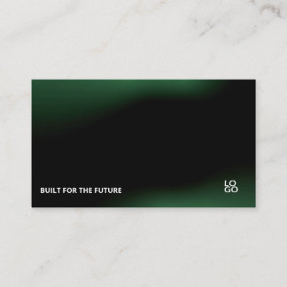 Futuristic Dark Tech Startup Business Card Visitekaartje