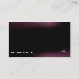 Futuristic Dark Tech Startup Business Card Visitekaartje