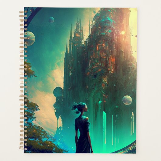 Futuristic Fantasy Castle Landscape Planner (Voorkant)