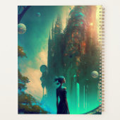 Futuristic Fantasy Castle Landscape Planner (Achterkant)