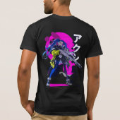 Futuristic Fighter Anime T-shirt - Bold Cyberpunk (Achterkant)