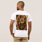 "Futuristic Fine Line Wing Tattoo T-Shirt Design – (Dos entier)