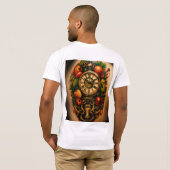 futuristic fine line wing tattoo t-shirt design (Achterkant volledig)