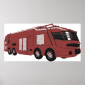 Futuristic Fire Truck Poster (Voorkant)