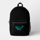 Futuristic Geometric Whale Backpack Bedrukte Rugzak (Voorkant)