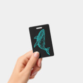 Futuristic Geometric Whale Badge (Manuel / portable)