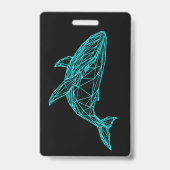 Futuristic Geometric Whale Badge (Arrière)