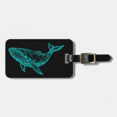 Futuristic Geometric Whale Bagagelabel (Voorkant horizontaal)
