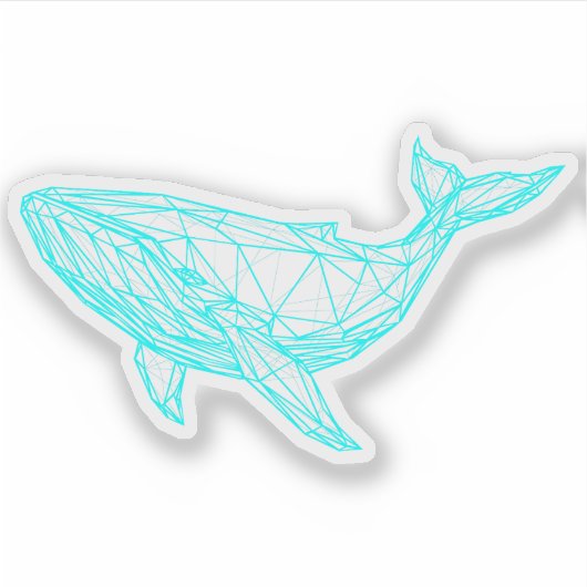 Futuristic Geometric Whale Sticker (Devant)