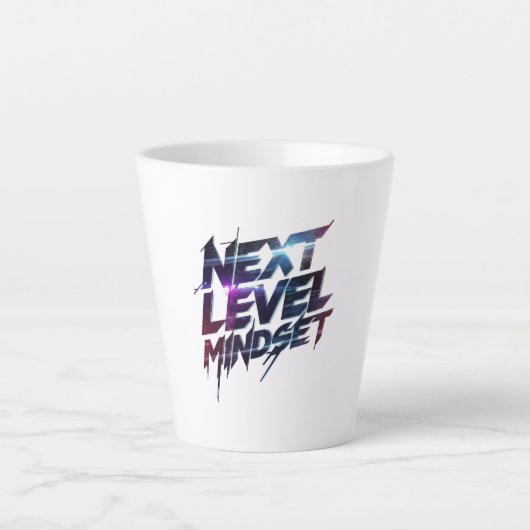 Futuristic Glitch Typography for Success Latte Mok (Voorkant)