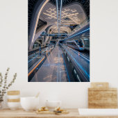 Futuristic High-Speed Train Station Poster (Keuken)
