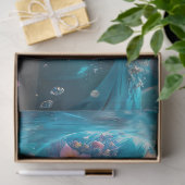 Futuristic Icy Blue Mermaid decoupage Paper Tissuepapier (Geschenk)