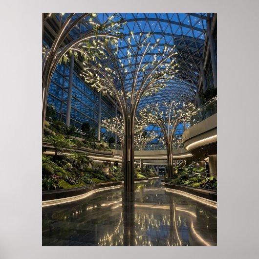 Futuristic Indoor Garden Light Trees Poster (Voorkant)