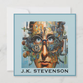 FUTURISTIC kleine bord, briefpapier, uitnodiging (Voorkant)