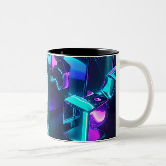 Futuristic Liquid Glow Geometric Mug (Droit)
