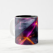 Futuristic Luminous Crystal Geometry Mug (Devant gauche)