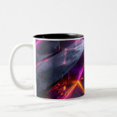 Futuristic Luminous Crystal Geometry Mug (Gauche)