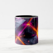 Futuristic Luminous Crystal Geometry Mug (Centre)