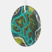 Futuristic Marshlands Glas Ornament (Voorkant links)